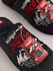 Black/Red Coca-Cola Mule Slippers - Image 3 of 5
