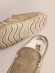 חום אפרפר - Signature Stitch Mule Slippers - תמונה 5 מתוך 5