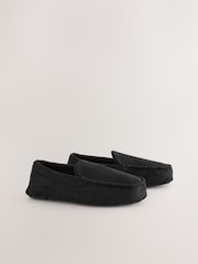 Black Moccasin Slippers - Image 1 of 5