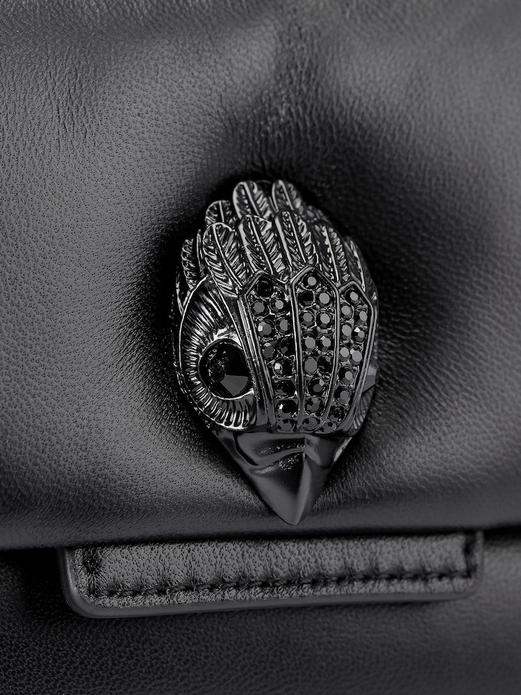 Kurt Geiger London Black Leather Oxford Drench Bag - Image 5 of 5