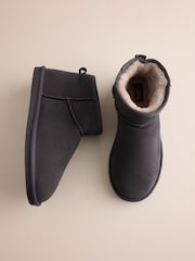 Grey Signature Suede Slipper Boots - Image 1 of 6