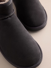 Grey Signature Suede Slipper Boots - Image 4 of 6