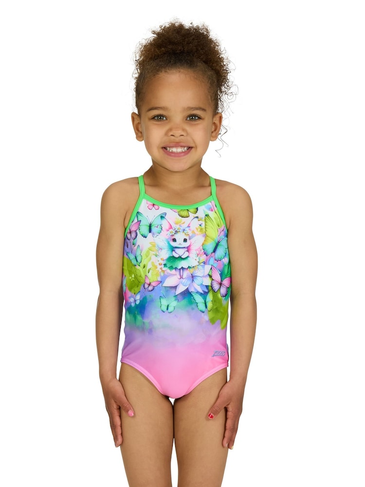 Zoggs Cross-Back Pink Swimsuit - Image 1 of 6 Zoggs Cross-Back Pink Swimsuit - Image 1 of 6
