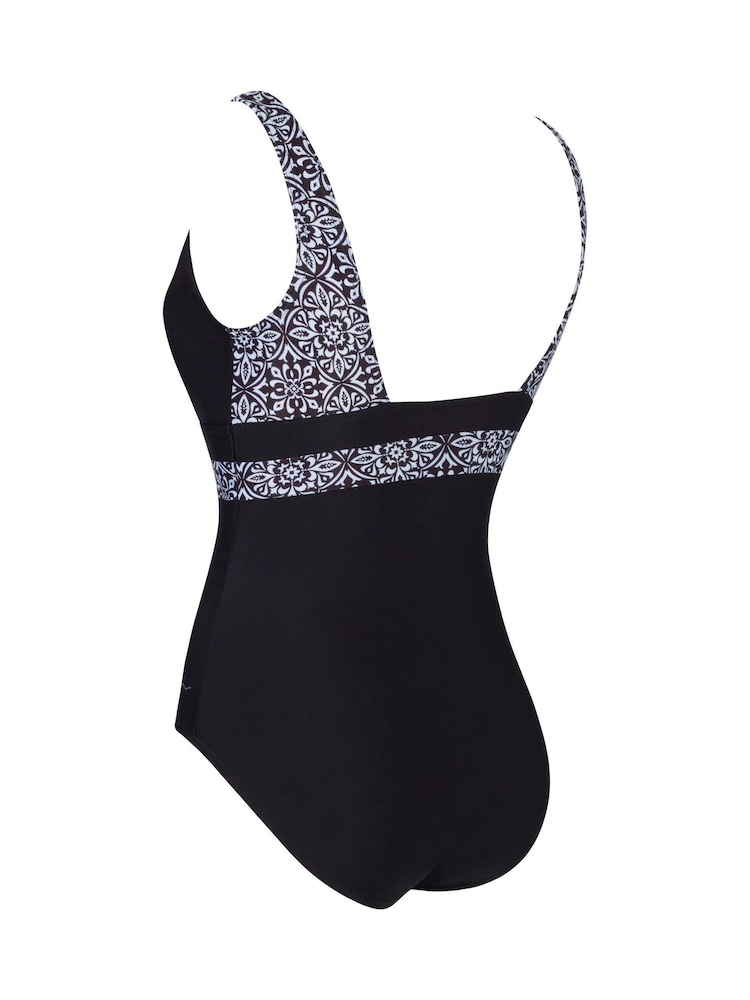 Zoggs Squareback Black Swimsuit with Fixed Foam Cups - Image 7 of 7 Zoggs Squareback Black Swimsuit with Fixed Foam Cups - Image 7 of 7