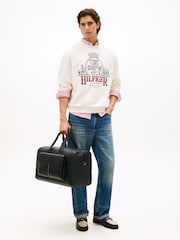 Tommy Hilfiger Black Flap Pocket Pebble Grain Duffel Bag - Image 1 of 3