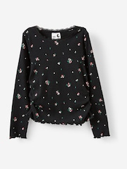 Cotton On Black Nadia Long Sleeve Top - Image 1 of 3