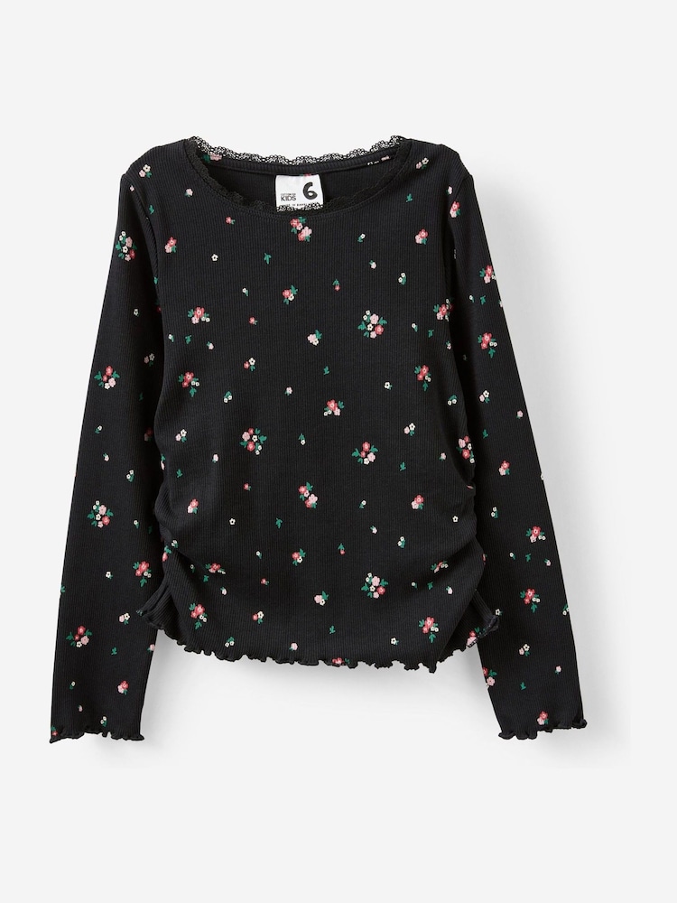 Cotton On Black Nadia Long Sleeve Top - Image 1 of 3
