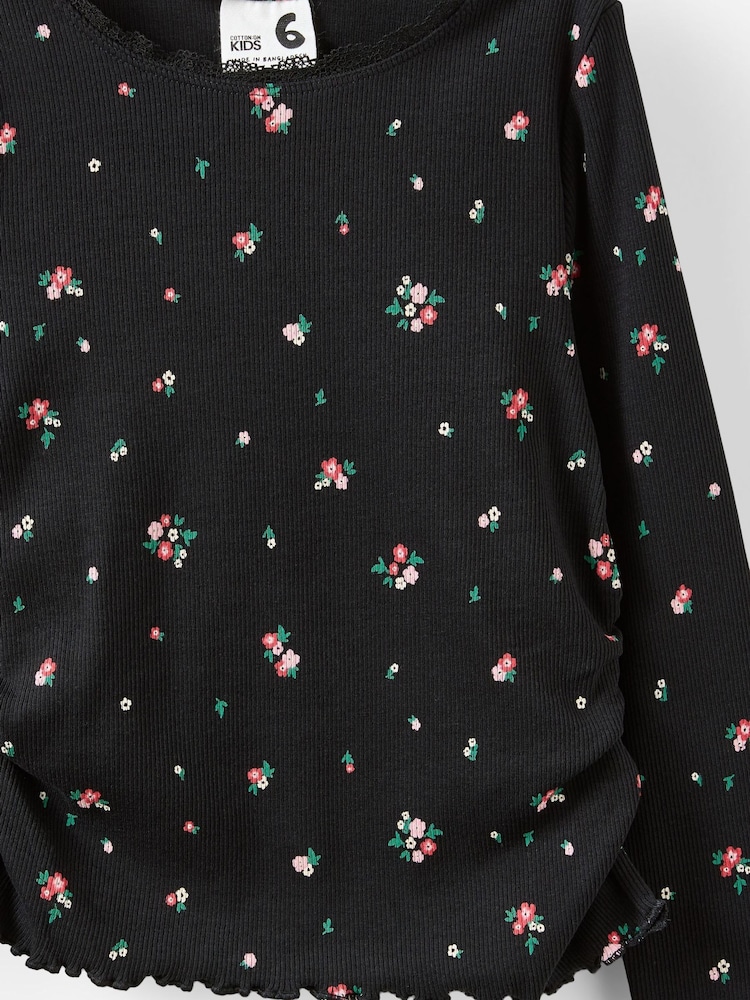 Cotton On Black Nadia Long Sleeve Top - Image 2 of 3