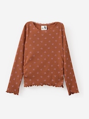 Cotton On Brown Nadia Long Sleeve Top - Image 1 of 3
