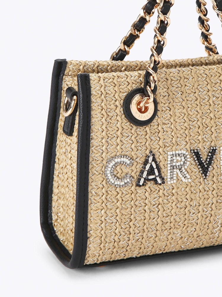 Carvela Brown/Black Sorrento Bead Micro Bag - Image 4 of 4