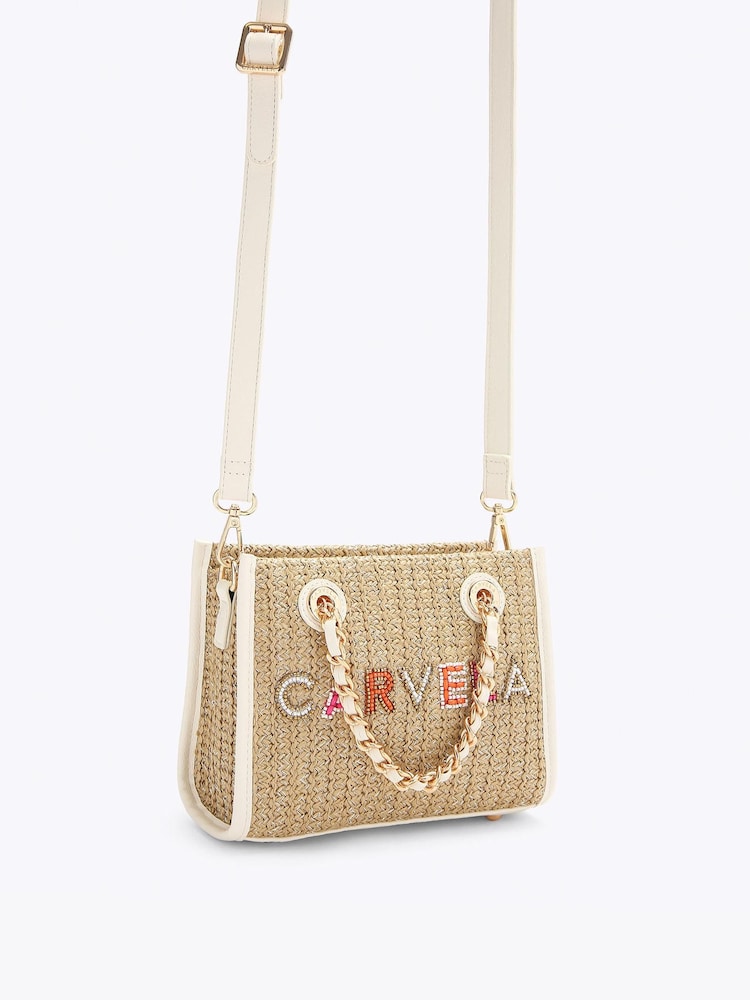 Carvela Brown/White/Pink Sorrento Bead Micro Bag - Image 2 of 4