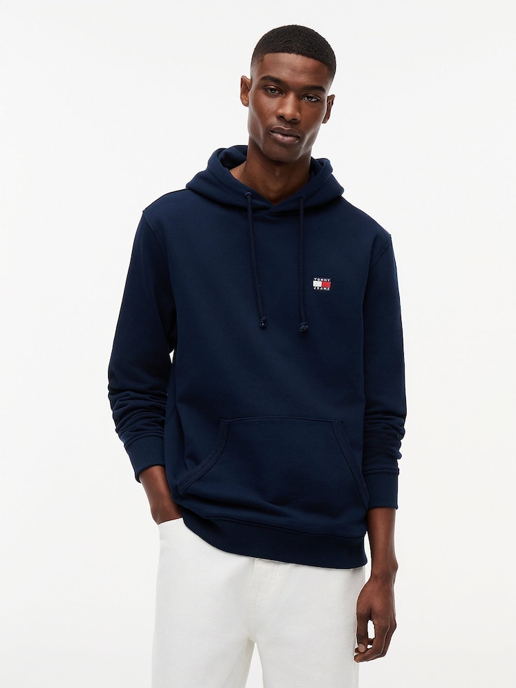 Tommy Jeans Blue Badge Brushed Terry Hoodie - Image 1 of 5