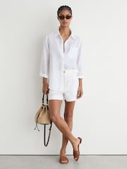 Reiss Tan Mabel Woven Flat Slip-On Sandals - Image 4 of 5