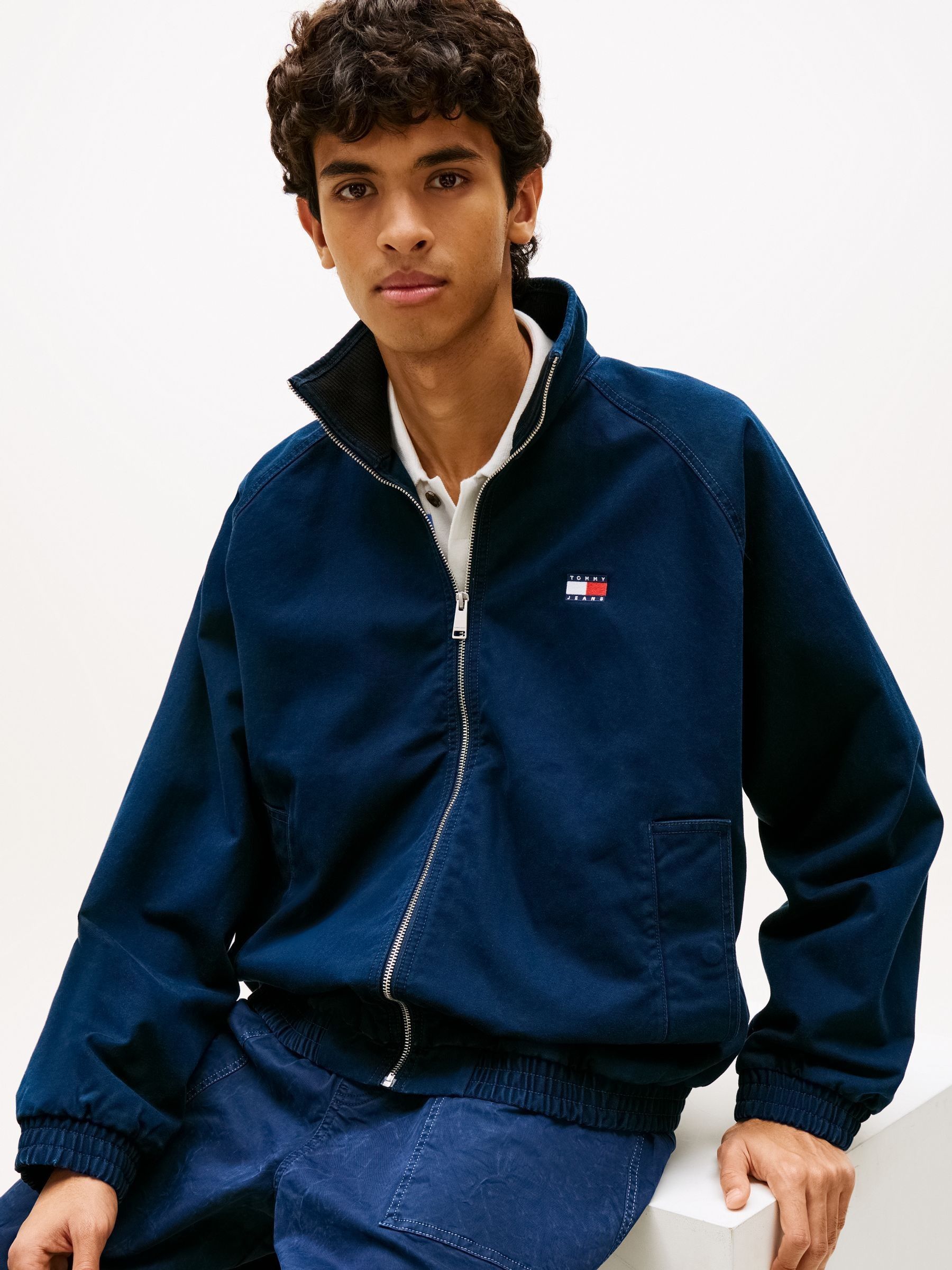 Buy Blue - Tommy Jeans Twill Zip-Thru Jacket from Next Turkey