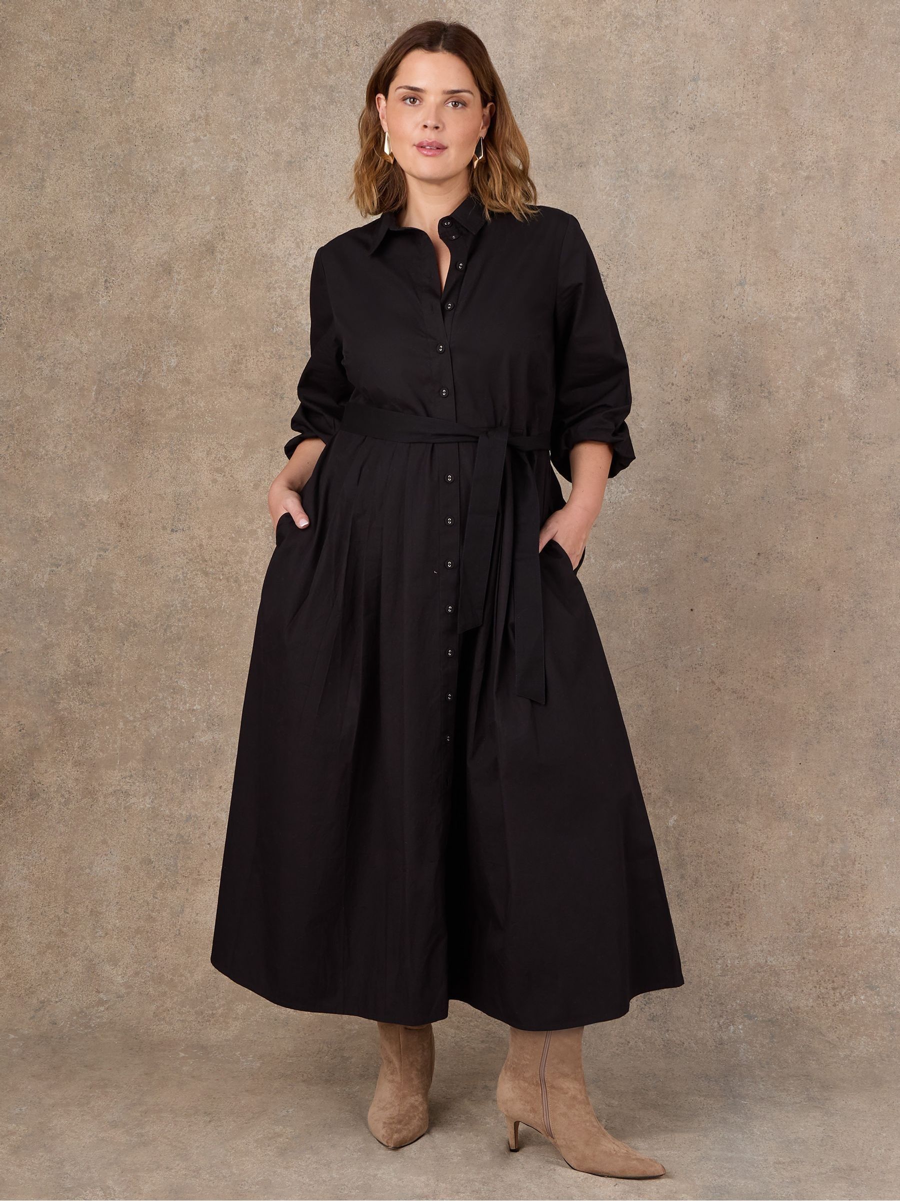 black poplin shirt dress Buy Live Unlimited Black Cotton Poplin Shirt Dress from Next USA