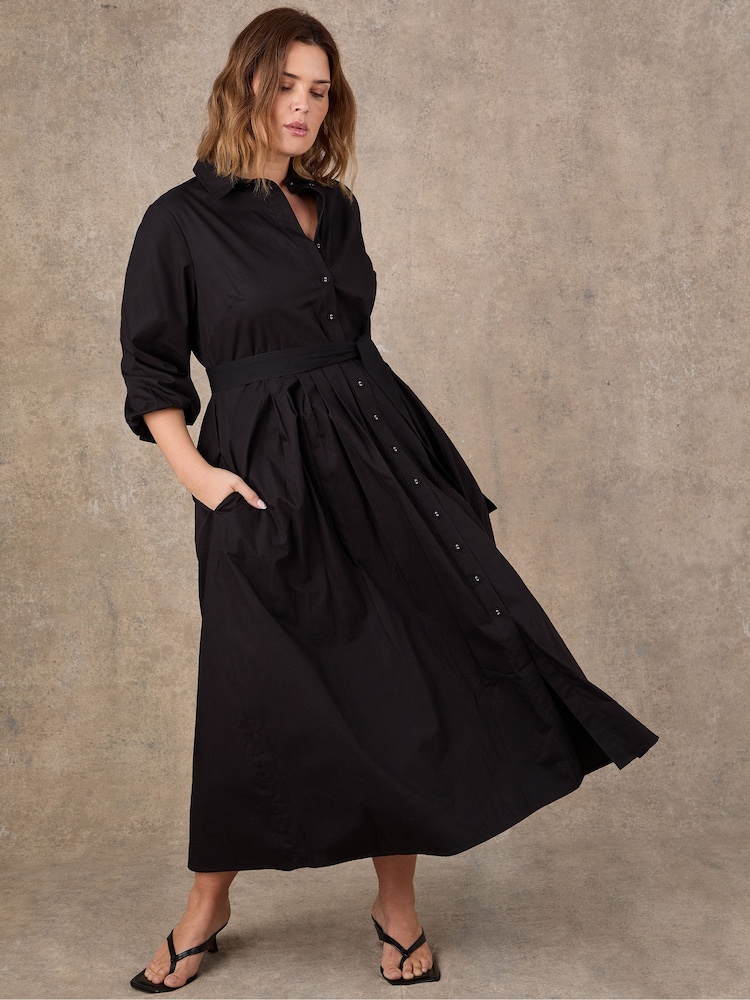 cotton long sleeve shirt dress BLTIBY Cotton Linen Shirt Dress for Womens Pleated Button Long Dress Long Sleeve A-line Loose Swing Dress with Pockets Army Green L, Women's, Size: