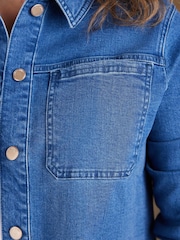 Live Unlimited Blue Denim Cropped Jacket - Image 5 of 5