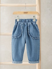 Mamas & Papas Blue Frill Jeans - Image 1 of 3
