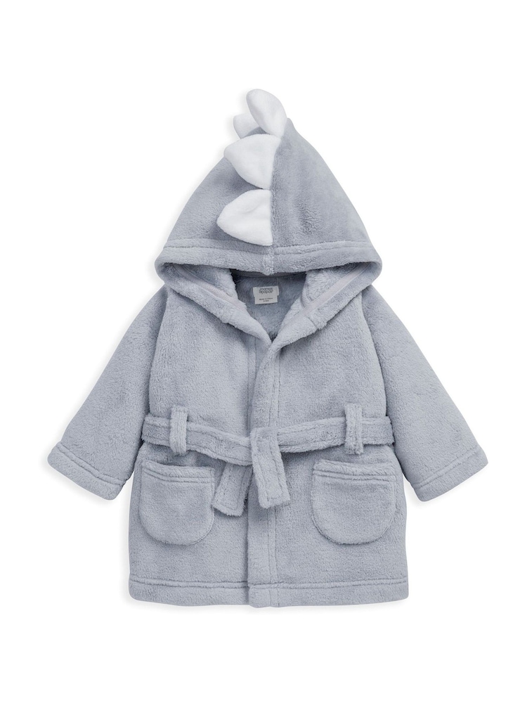 Mamas & Papas Blue Dino Dressing Gown - Image 2 of 3 Mamas & Papas Blue Dino Dressing Gown - Image 2 of 3