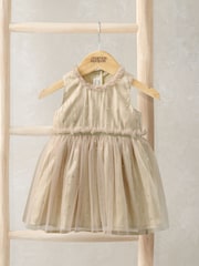 Mamas & Papas Mesh Sequin Dress - Imaginea 1 din 3