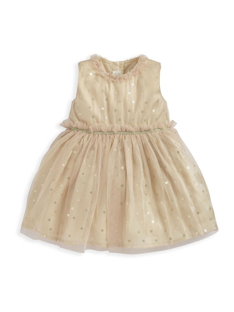 Mamas & Papas Mesh Sequin Dress - Imaginea 2 din 3