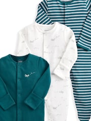 Mamas & Papas Safari Sleepsuits Pack Of 3 - Imaginea 3 din 3