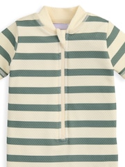 Mamas & Papas Green Stripe Short Sleeve Rashsuit - Image 3 of 3