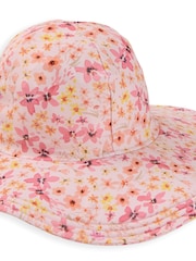 Mamas & Papas Pink Floral Floppy Sunhat - Image 3 of 3