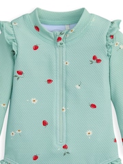 Mamas & Papas Blue Strawberry Print Swimsuit - Image 3 of 3