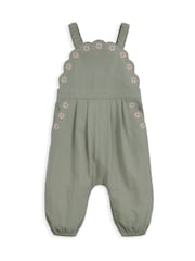 Mamas & Papas Scalloped Dungarees & Headband Set - 4şəkildən 3 şəkil