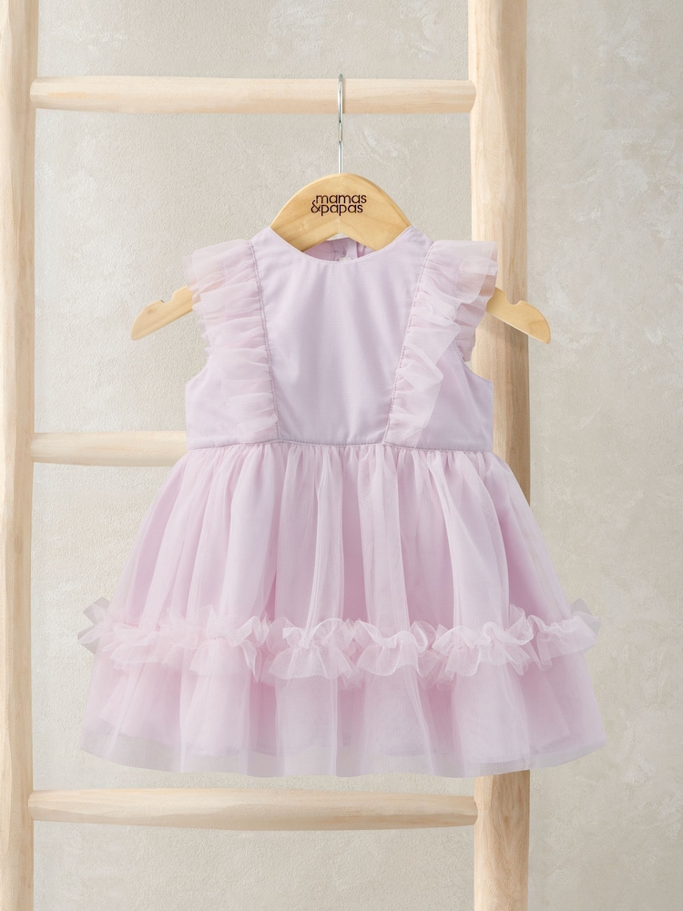 Mamas & Papas Pink Tulle Frill Dress - Image 1 of 3