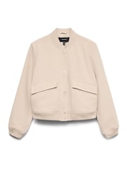 VERO MODA Cream Short Bomber Jacket - Image 5 of 5
