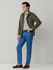 Hackett Classic Fit Cotton-Linen Blend Blue Denim Jeans - Image 1 of 7