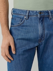 Hackett Classic Fit Cotton-Linen Blend Blue Denim Jeans - Image 3 of 7