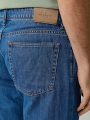 Hackett Classic Fit Cotton-Linen Blend Blue Denim Jeans - Image 5 of 7