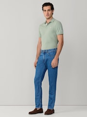 Hackett Classic Fit Cotton-Linen Blend Blue Denim Jeans - Image 7 of 7