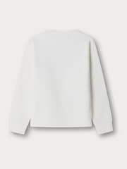 Valkoinen - Hackett-logolla varustettu pyöreäkauluksinen collegepaita - Kuva 2 / 4