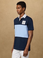 Hackett Blue Short Sleeve Rugby Shirt - Image 3 of 7
