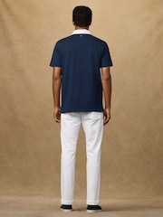 Hackett Blue Short Sleeve Rugby Shirt - Image 4 of 7
