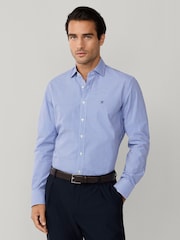Hackett Blue Classic Fit City Gingham Poplin Shirt - Image 1 of 6