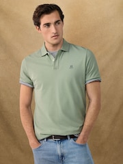 Hackett Green Short Sleeve Tipped Polo Shirt - Image 1 of 7