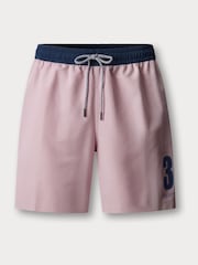 Hackett Pink Number Branded Swim Trunks - Image 1 of 2