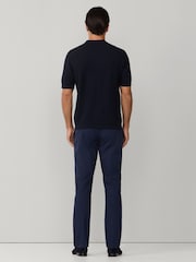 Hackett Blue Short Sleeve Knit Polo Shirt - Image 5 of 6