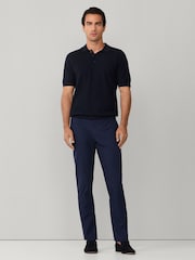 Hackett Blue Short Sleeve Knit Polo Shirt - Image 6 of 6