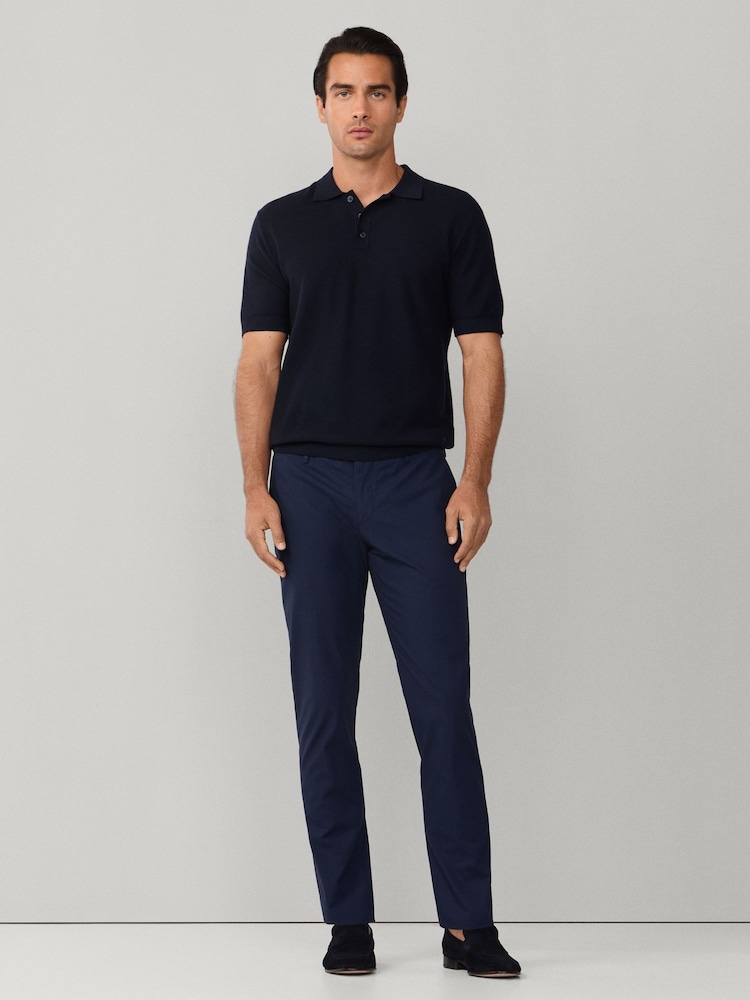 Hackett Blue Short Sleeve Knit Polo Shirt - Image 6 of 6