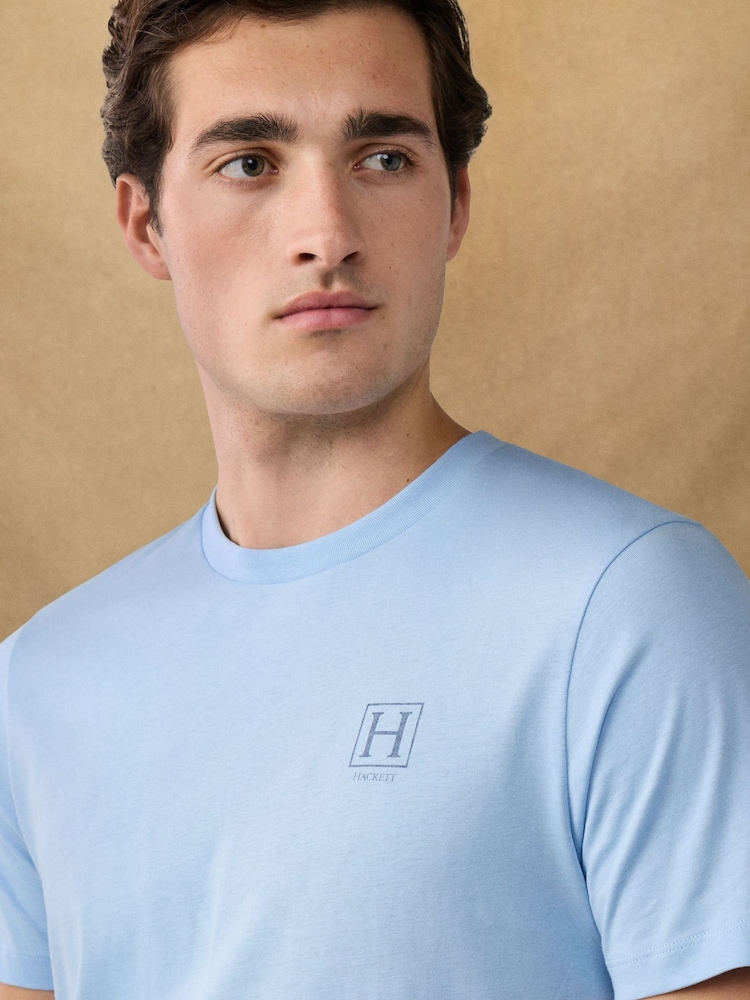 Hackett Blue Short Sleeve Logo T-Shirt - Image 7 of 7 Hackett Blue Short Sleeve Logo T-Shirt - Image 7 of 7