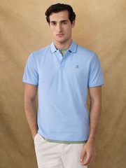 Hackett Light Blue Short Sleeve Tipped Polo Shirt - Image 2 of 7