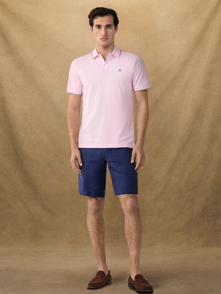 Hackett Pink Short Sleeve Tipped Polo Shirt - Image 2 of 7