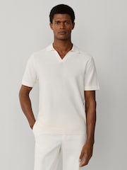 Hackett White Knitted Short Sleeve Polo Shirt - Image 2 of 7