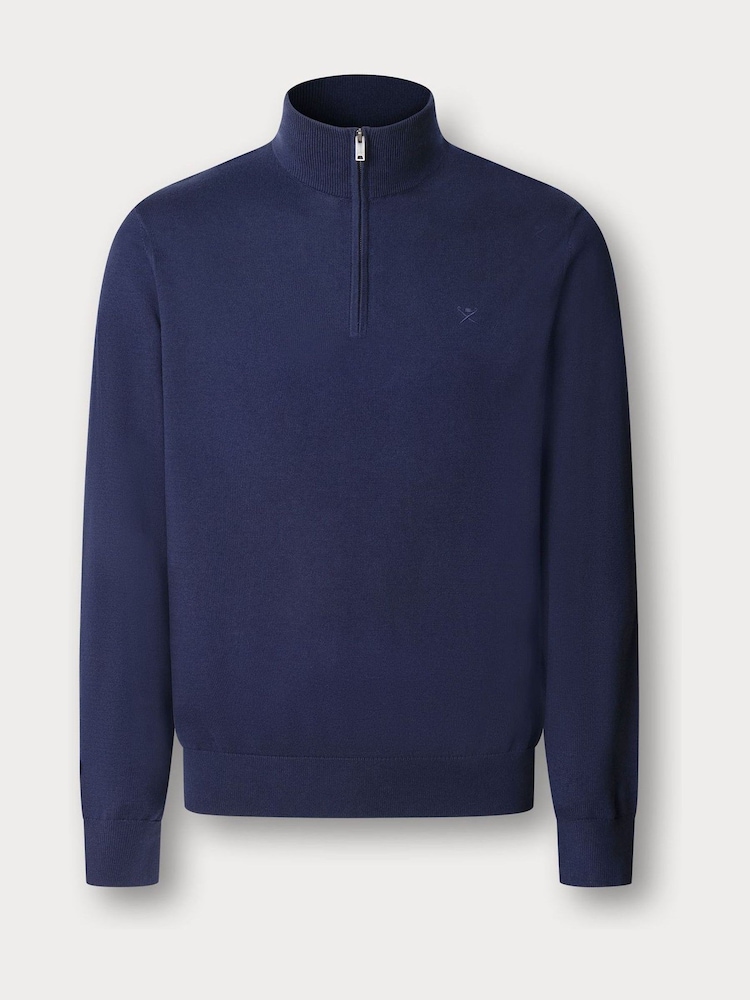 Hackett Cotton Quarter Zip Jumper - Image 1 of 3